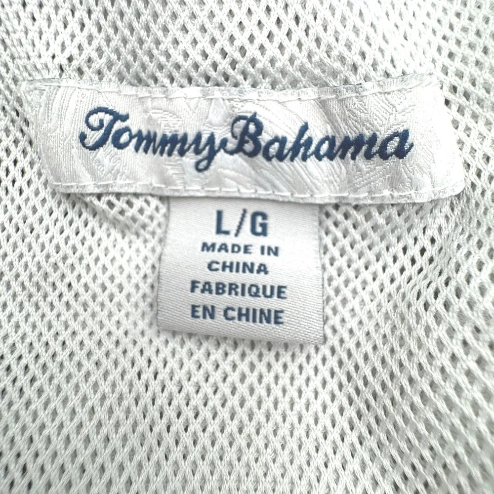 TOMMY BAHAMA Men's Large Brown Pink White Boho Baja‎ Bora Bora Batik Swim Shorts